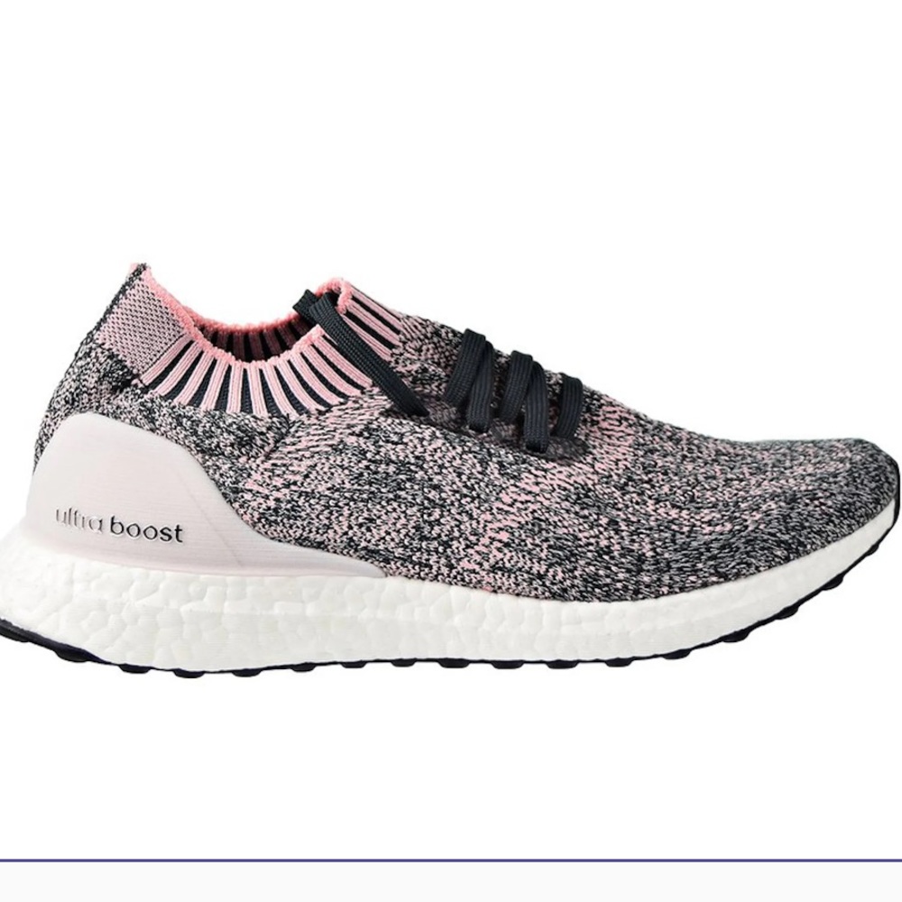 Adidas Pink and Black Athletic Shoes with Boost Cushioning